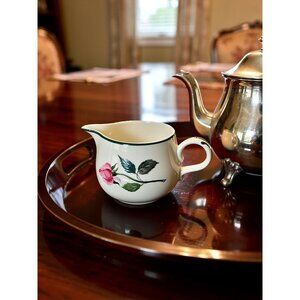 Cunningham & Pickett Rose Creamer Pitcher Floral Design 5" Wide 3.5" Tall Porcel